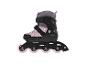 Rosa und schwarze Inline-Skates für Kinder.