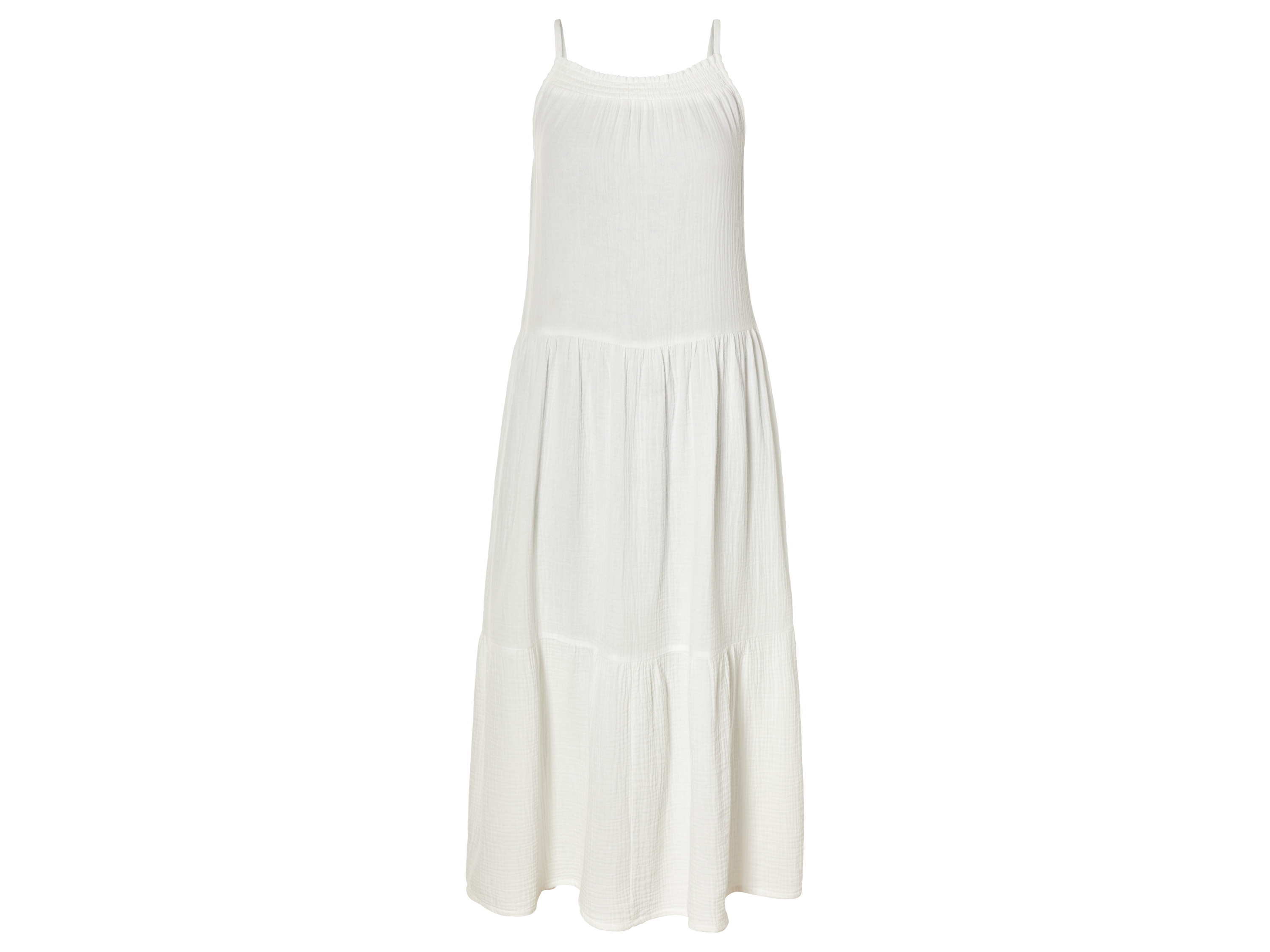 esmara® Damen Kleid Midi (Weiß, 46) | 04335747058158