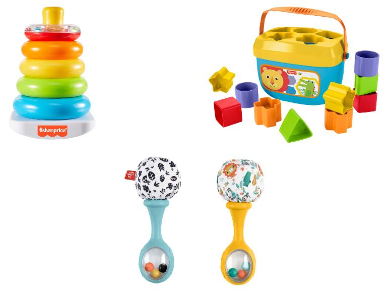 Fisher-Price Stapelringe, Formensortierer und Rasseln für Babys.