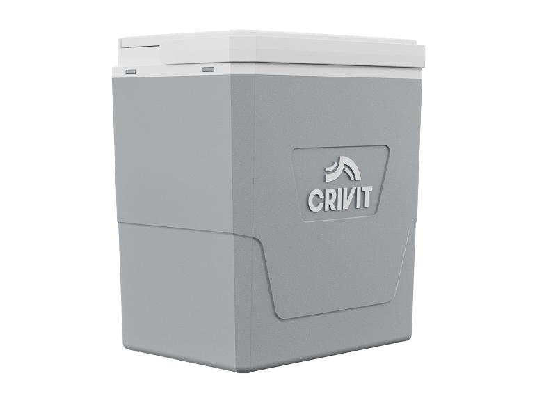 Graue Crivit Kühlbox: ideal für Picknicks und Ausflüge.