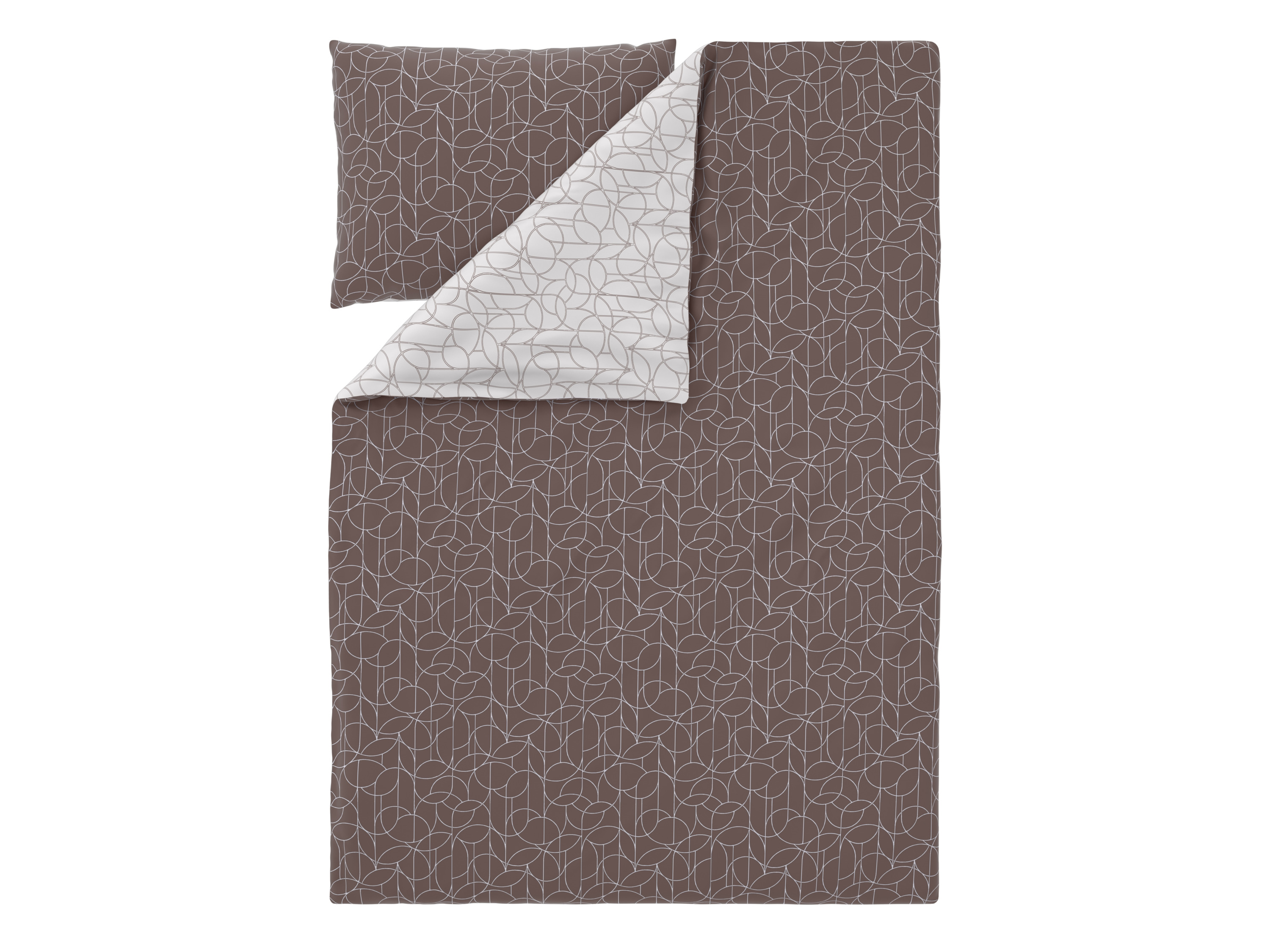 LIVARNO® Satin-Bettwäsche / Satin-Wendebettwäsche, 155 x 220 cm (Braun)""