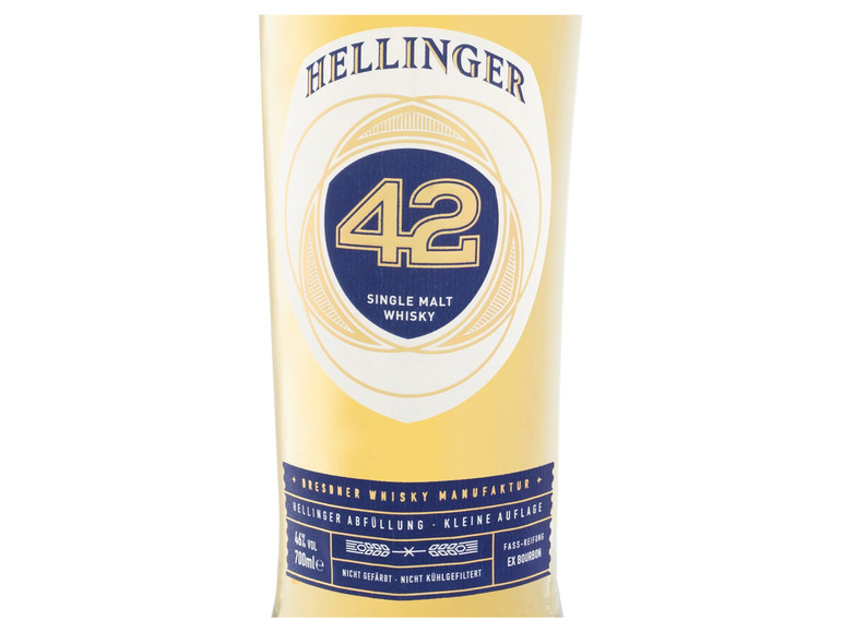 Gehe zu Vollbildansicht: Hellinger 42 Single Malt Whisky mit Geschenkbox 46% Vol - Bild 4
