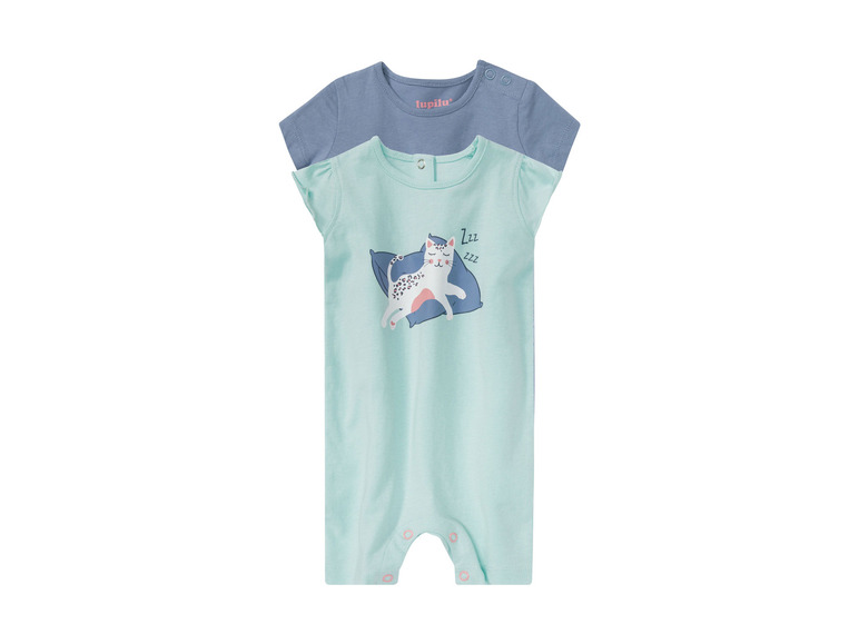 Gehe zu Vollbildansicht: lupilu® Baby Mädchen Pyjama, kurz, 2 Stück, aus reiner Bio-Baumwolle - Bild 3