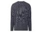 Herren-Langarm-Strickoberteil in Marineblau mit dezentem Muster.