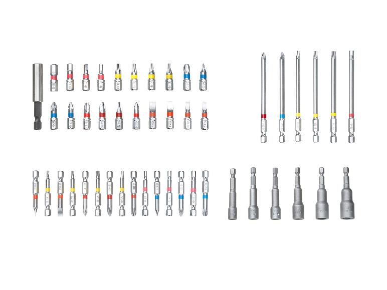 PARKSIDE® Bit-Set: verschiedene Bits, Verlängerungen und Steckschlüssel.