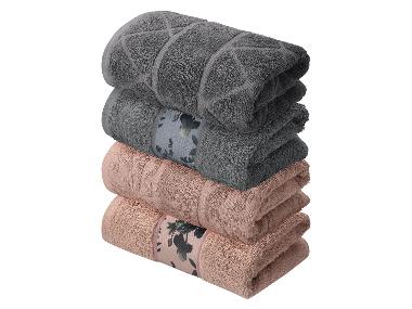 LIVARNO® Frottier-Handtücher, 2 Stück, 50 x 100 cm