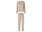 ESMARA® Damen Nicki-Pyjama, langärmliges Oberteil und lange Hose.