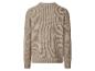 Herren-Pullover in Beige mit Waffelstrickmuster, Rückansicht.