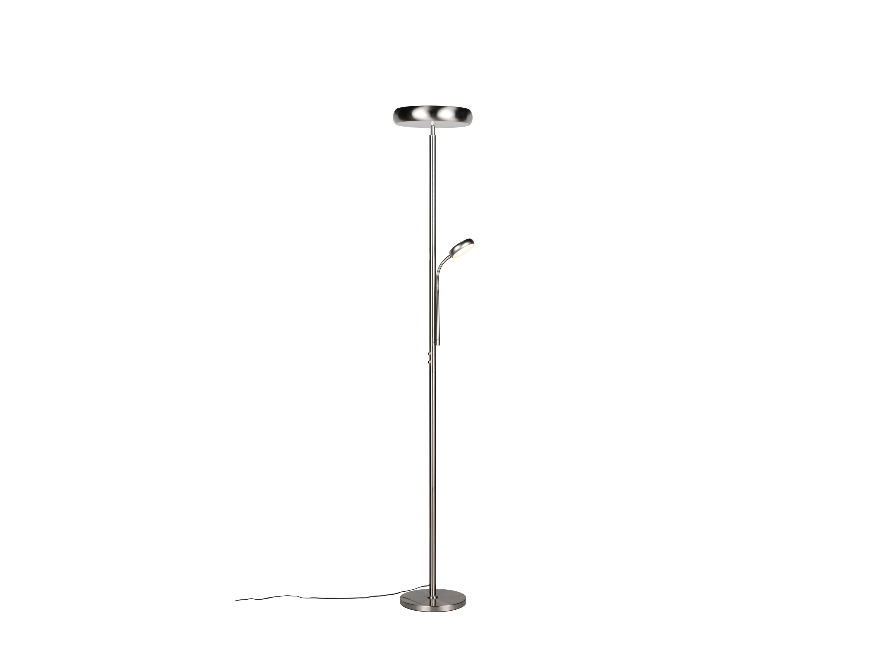REALITY LEUCHTEN Stehleuchte Palermo mit Fernbedienung (Nickel matt, 183 cm)