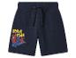 Dunkelblaue Kinder-Shorts mit Spider-Man-Aufdruck und dem Schriftzug „SPIDER-MAN“.