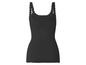 Schwarzes Tanktop mit Spitze.