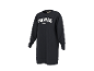 Dunkelblaues Langarmkleid mit weißem „PARIS AIMÉE“-Schriftzug