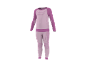 Rosa und lila Thermo-Unterwäsche-Set für Damen.