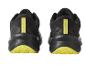 Zwei schwarze Laufschuhe mit gelben Akzenten
