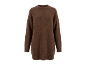 Braunes Damen-Strickkleid im Oversize-Stil