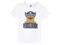 Weißes T-Shirt mit Chase von Paw Patrol mit Glitzer