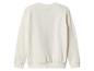 Cremefarbenes Langarm-Sweatshirt für Damen, Rückansicht