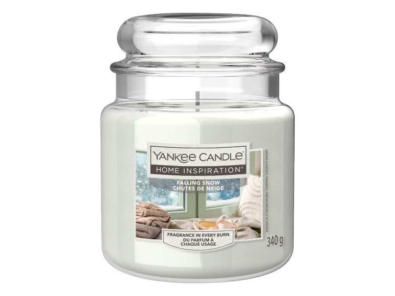 Yankee Candle Home Inspiration Falling Snow Duftkerze im Glas, 340 g