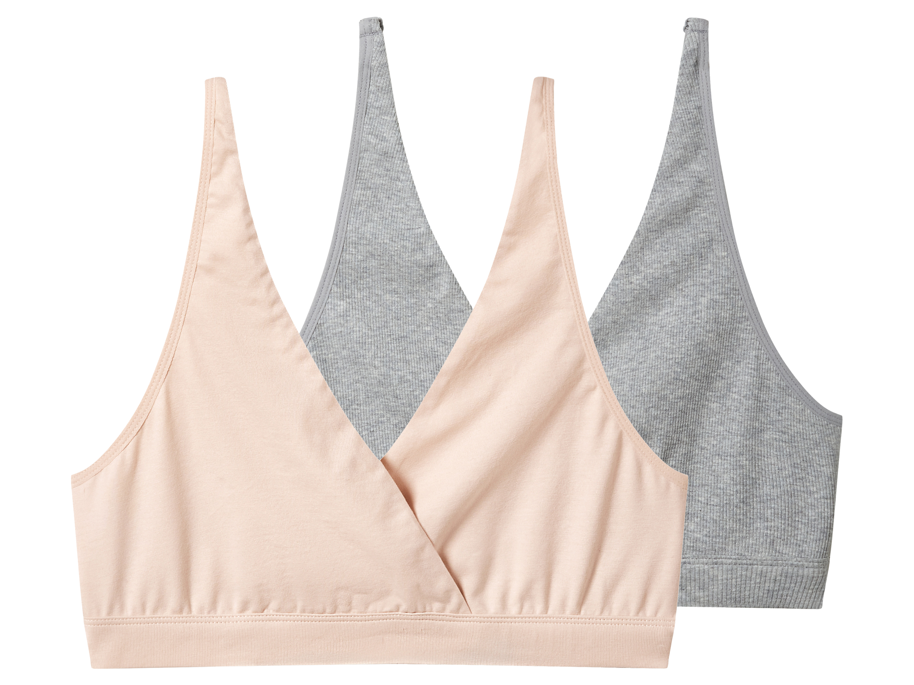 ESMARA® Damen Still-Bustiers, 2 Stück (Grau/Rosa, S(36/38))