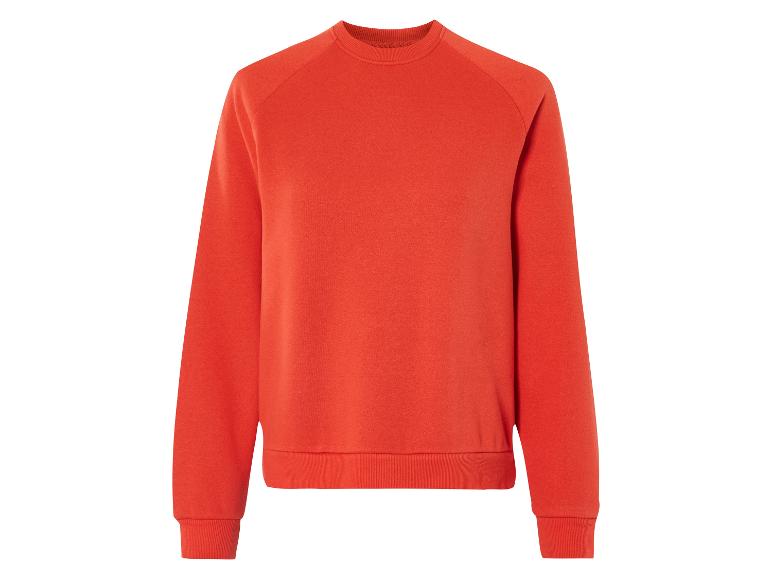 Ein orangefarbener Pullover mit langen Ärmeln.