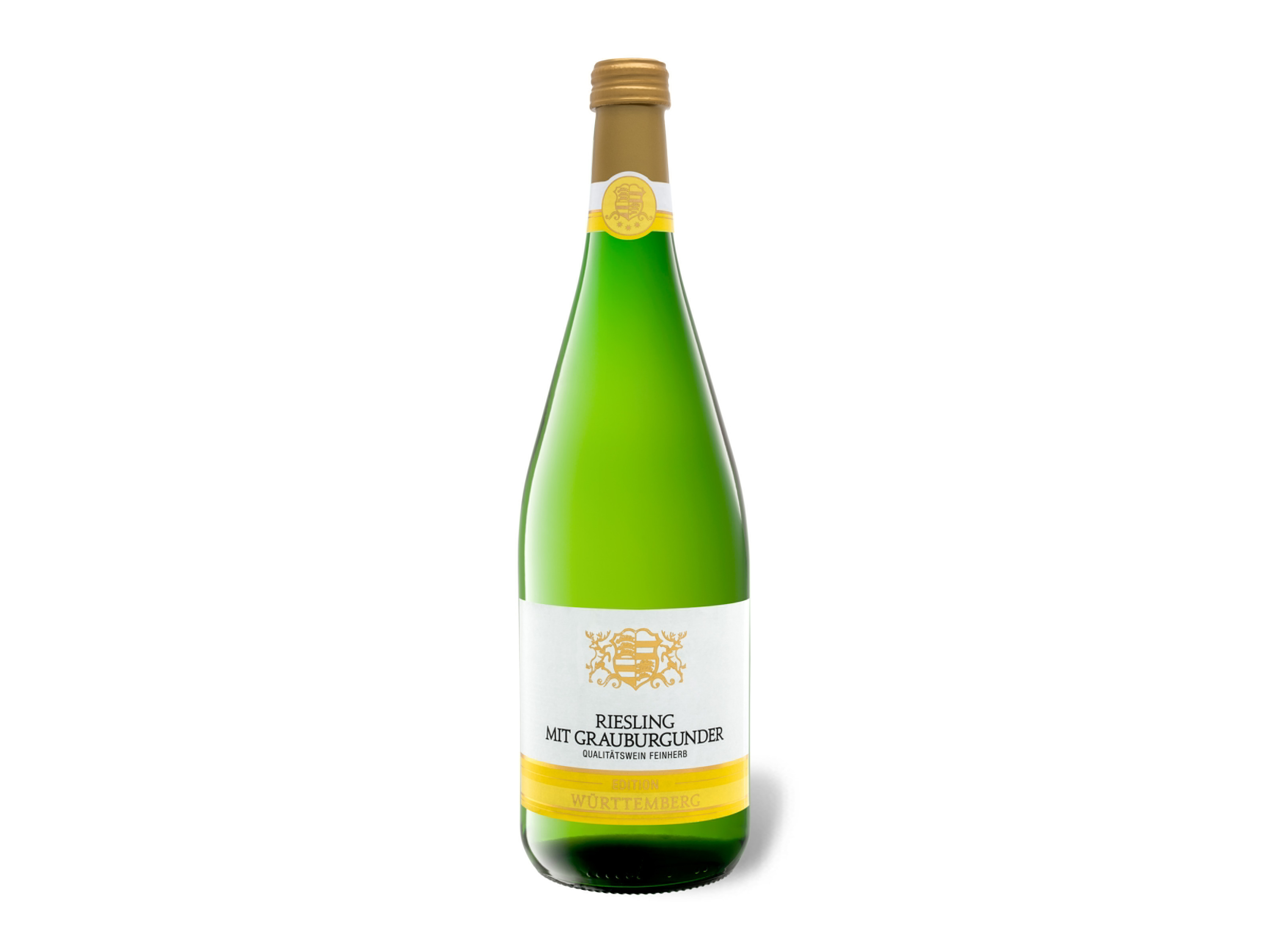 Lidl Wein-Angebot - Riesling mit Grauburgunder feinherb, Weißwein 2024