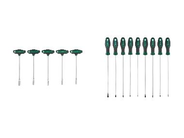 PARKSIDE® Steckschlüssel-Set mit T-Griff / Schraubendreher-Satz lang