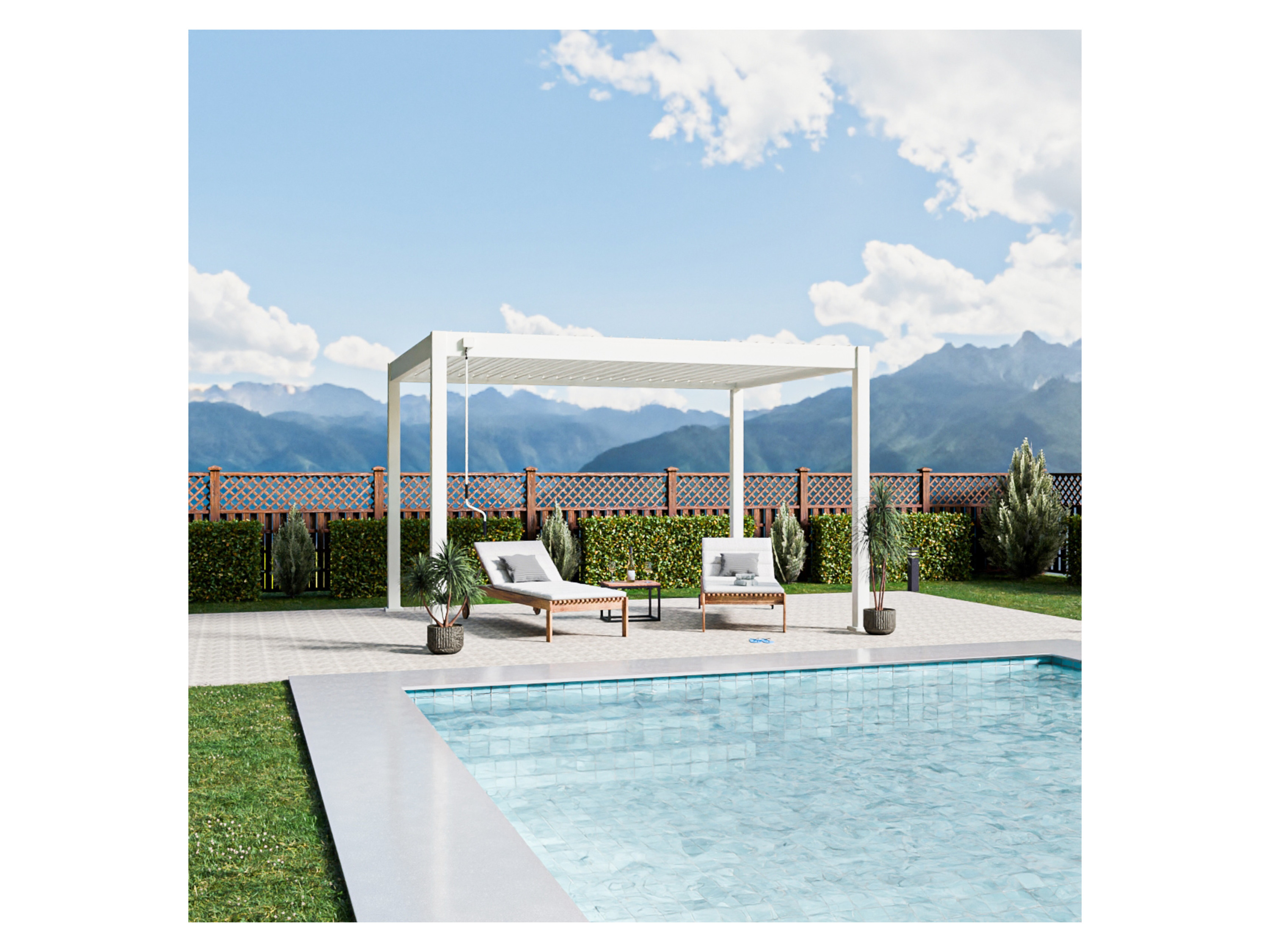 Thumbnail - Pergoline Pavillon Trumpf (Weiß, 3 x 4 m)""