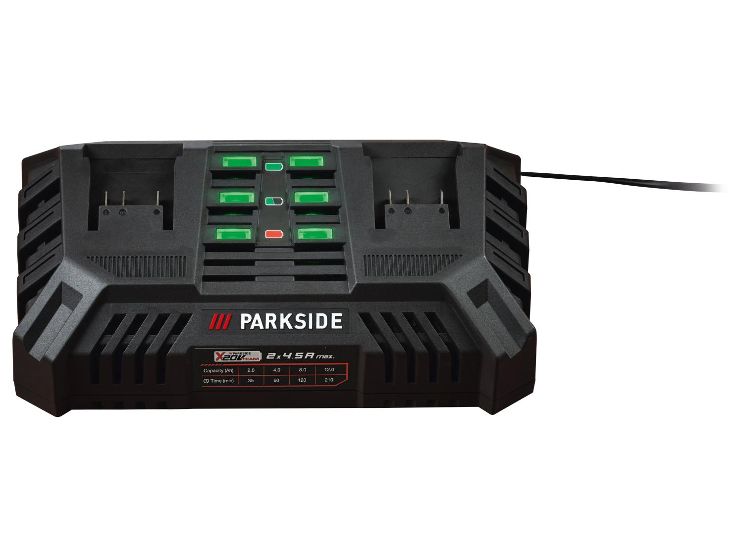 PARKSIDE® 20 V / 2x 4,5 A Akku-Doppelladegerät »PDSLG 20 B1«, ohne Akku | Lidl