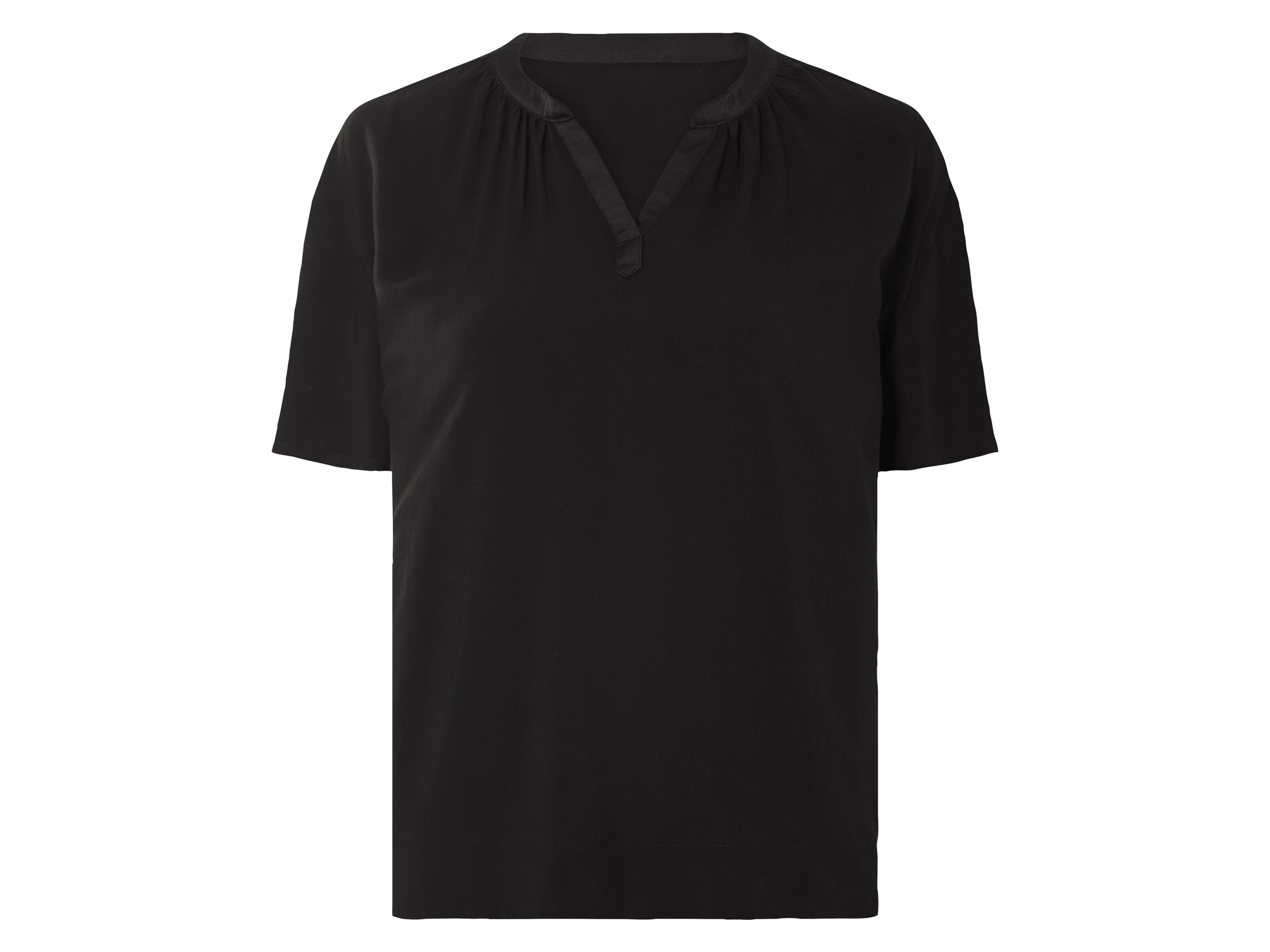 esmara® Damen Bluse (Schwarz, 46)““ | dass ein Textil- oder Lederprodukt auf mehr als 300 Schadstoffe geprüft wurde. Lenzing TM Ecovero TM Mit Fasern natürlichen Ursprungs Die Viskosefasern Lenzing™ Ecovero™ werden nach den Standards des Europäischen Umweltzeichens hergestellt. Der für die Produktion verwendete natürliche Rohstoff Holz stammt aus nachhaltig bewirtschafteten Wäldern oder Plantagen. Lenzing™ und Ecovero™ sind Marken der Lenzing AG. Hohenstein Das passt perfekt Das Prüfinstitut Hohenstein führt seit rund 60 Jahren Reihenmessungen und Studien zur Erfassung der Körpermaße durch. Mit Nutzung der 3-D-Bodyscannertechnologie werden die realen Körperformen visualisiert und in verlässliche Größentabellen umgerechnet.““