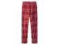 Rote Fleece-Pyjamahose mit Fair-Isle-Schneeflockenmuster
