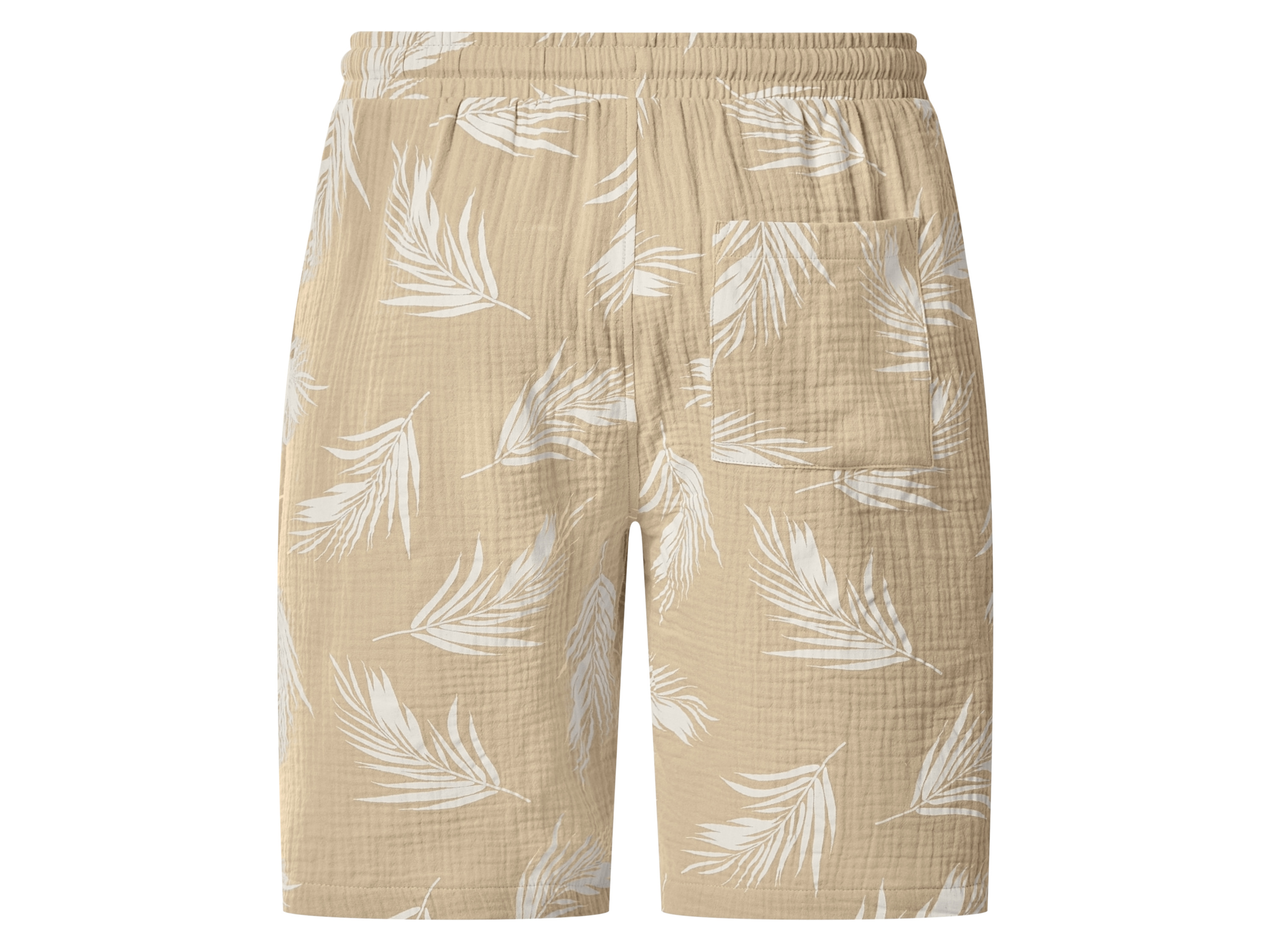 ESMARA MEN Herren Musselin-Shorts (gemustert/beige, L (52/54)) – Bild 2 von 4