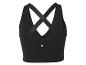 Schwarzer Damen-Sport-BH mit gekreuzten Rückenträgern