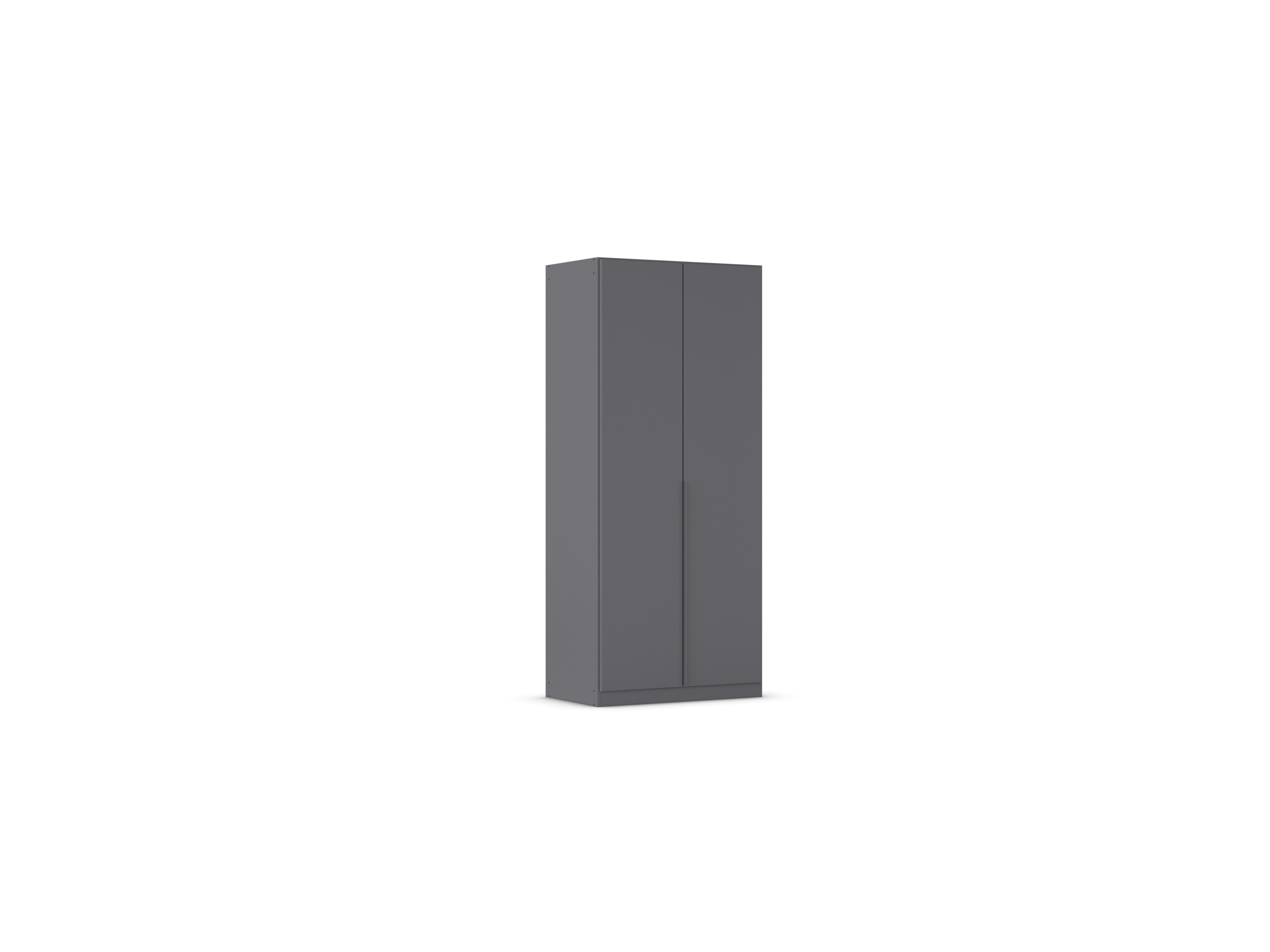 RAUCH ORANGE Drehtürenschrank Alabama (Basic-Zubehör, Graumetallic, Griffe Grau, 91 x 210 cm) – Bild 3 von 4