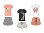 Pyjama-Sets mit Snoopy, Pink Panther und Bugs Bunny Print
