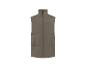 Herren-Steppweste mit Reißverschluss und Stehkragen, in Khaki.