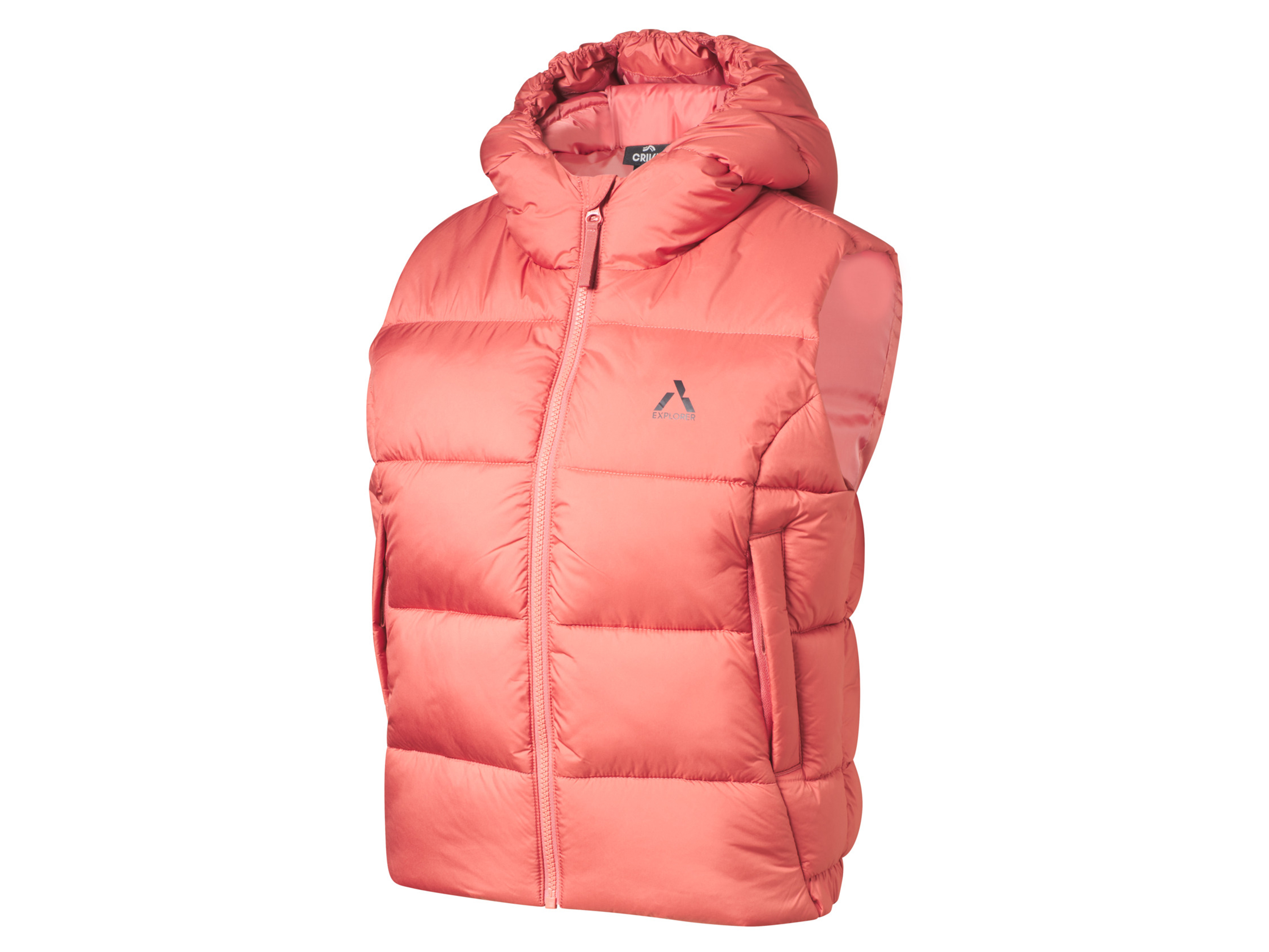 CRIVIT Damen Funktionsweste Thermo Outdoor (Rot, L(44/46))““ | Bündchen am Saum Funktion: wasserabweisendes Obermaterial durch die Ausrüstung Bionic-Finish® Eco, windabweisend Schnitt: – Kragenform: schwarz: mit Stehkragen Kapuze: rot: Kapuze mit elastischem Gummizugbund Material: Obermaterial/Futter/Wattierung: Polyester recycelt Pflegehinweis: waschen bei max. 40 °C Pflegeleicht nicht bleichen nicht im Wäschetrockner trocknen bügeln bis 110 °C Stufe 1. Kein Bügeln mit Dampf nicht trockenreinigen Größe: XS 32/34 – L 44/46 Meine Lidl-Größe – so einfach gehts Einfach den Lidl-Größenrechner besuchen. Für deine Personengruppe und Produktgruppe die gemessenen Körpermaße eintragen und dann den Berechnen-Button betätigen. Schon wird dir deine Größe angezeigt. Oeko-Tex® Standard 100 Geprüft auf Schadstoffe Zertifizierungsnummer: S21-3106 Hohenstein Htti Standard 100 by Oeko-Tex® ist die weltweit bekannteste, unabhängige Zertifizierung schadstoffgeprüfter Textil- und Lederprodukte aller Art – vom Garn und den Stoffen bis hin zum gebrauchsfertigen Artikel. Das Label bestätigt