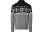 Herrenpullover mit Weihnachtsmuster, in Schwarz und Grau.