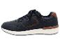 Herren-Sneaker in Marineblau mit braunen Details und weißer Sohle