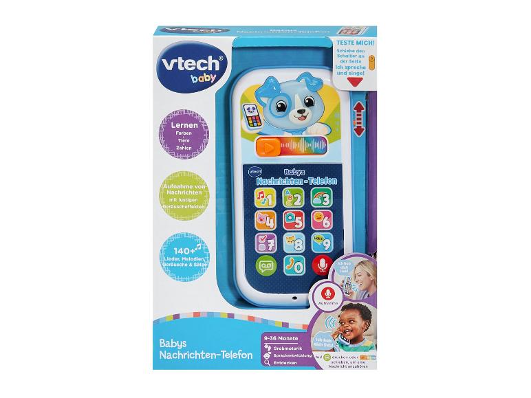 Babys Nachrichten-Telefon mit Lernfunktionen, Aufnahmefunktion und über 140 Liedern.