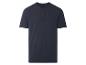 Dunkelblaues Herren-Henley-T-Shirt mit kurzen Ärmeln.