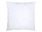 Weißes, gestepptes Kissen mit Wellenmuster