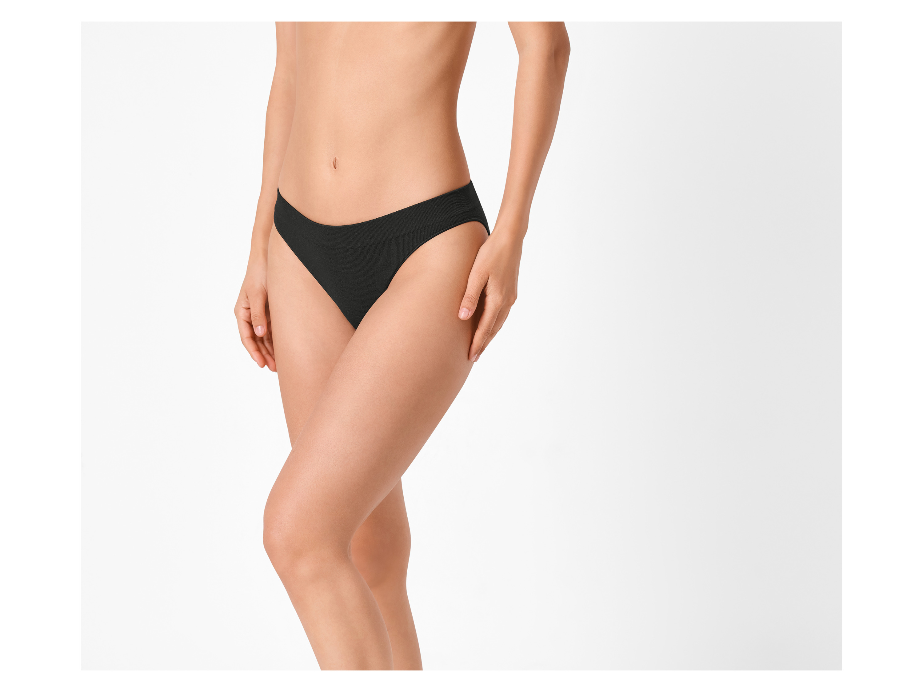 Thumbnail - esmara® Damen Slip Rippe Seamless , 3 Stück (Schwarz, M(40/42))