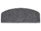 Grauer halbkreisförmiger Kaminschutzteppich