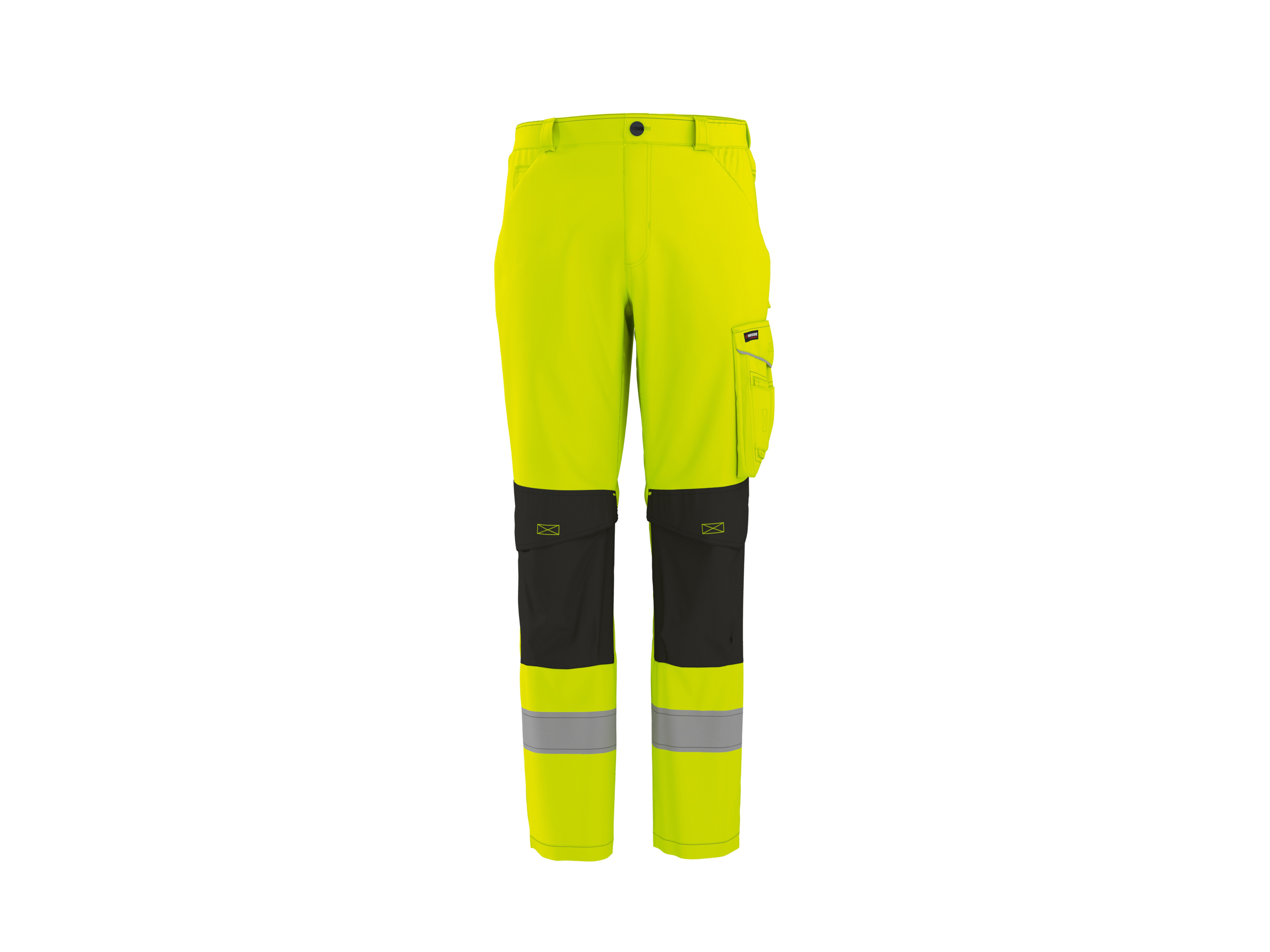 PARKSIDE PERFORMANCE® Herren Arbeitsbundhose Softshell, reflektierend (Gelb, 46)