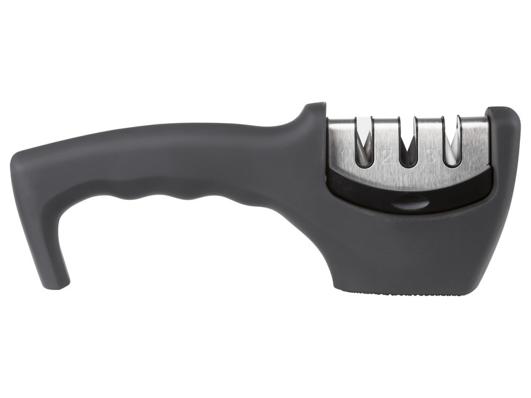 3-stufig, ERNESTO® Soft-Touch-Griff Messerschärfer, mit