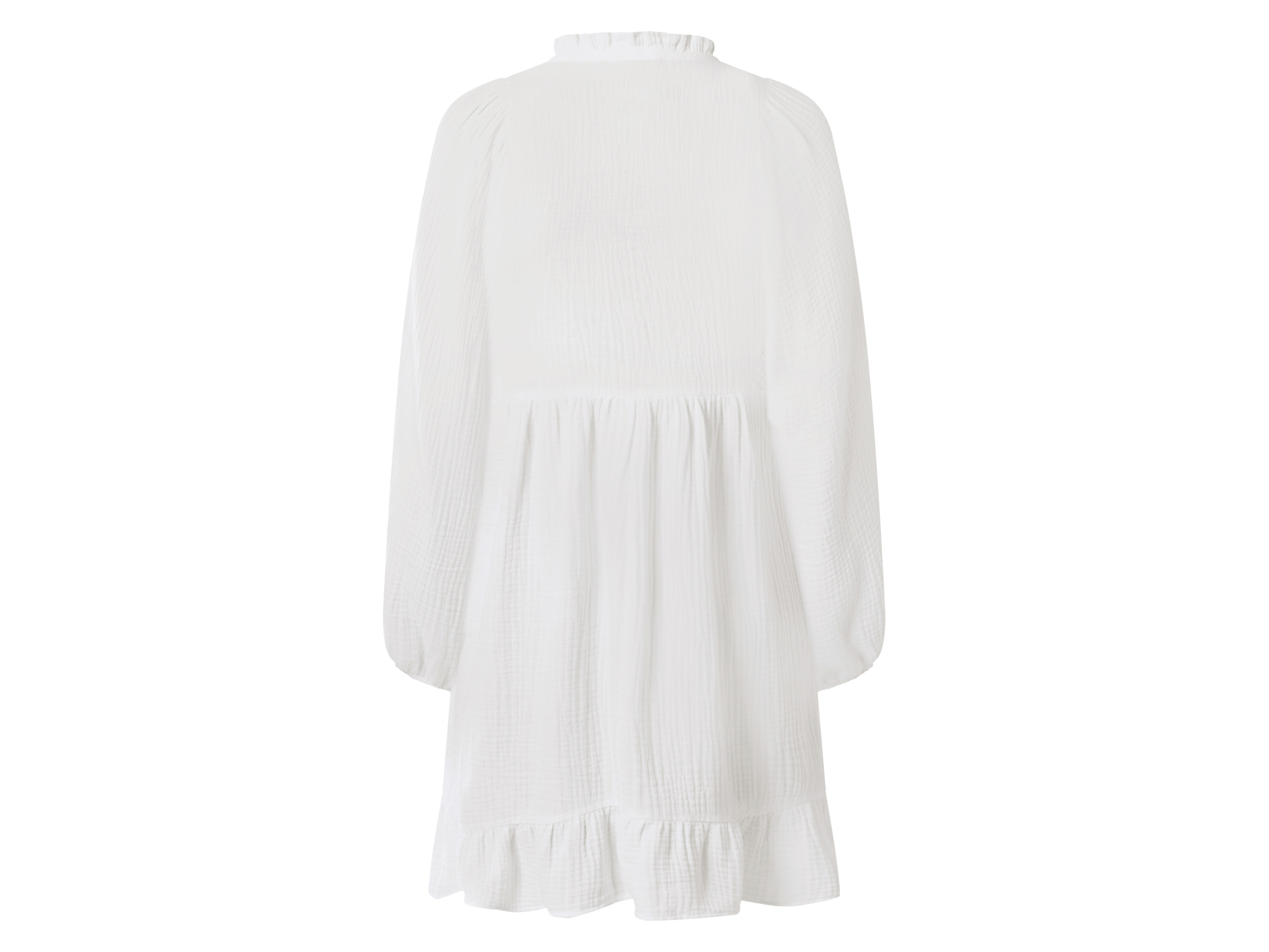 ESMARA® Damen Musselin-Tunikakleid (Weiß, L(44/46)) – Bild 3 von 4