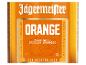 Jägermeister Orange Likörflaschenetikett mit sizilianischen Orangen.