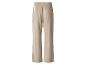 Beige Velours-Hose mit weitem Bein und elastischem Bund, von hinten gesehen.