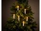 Weihnachtsbaum mit brennenden Kerzen.