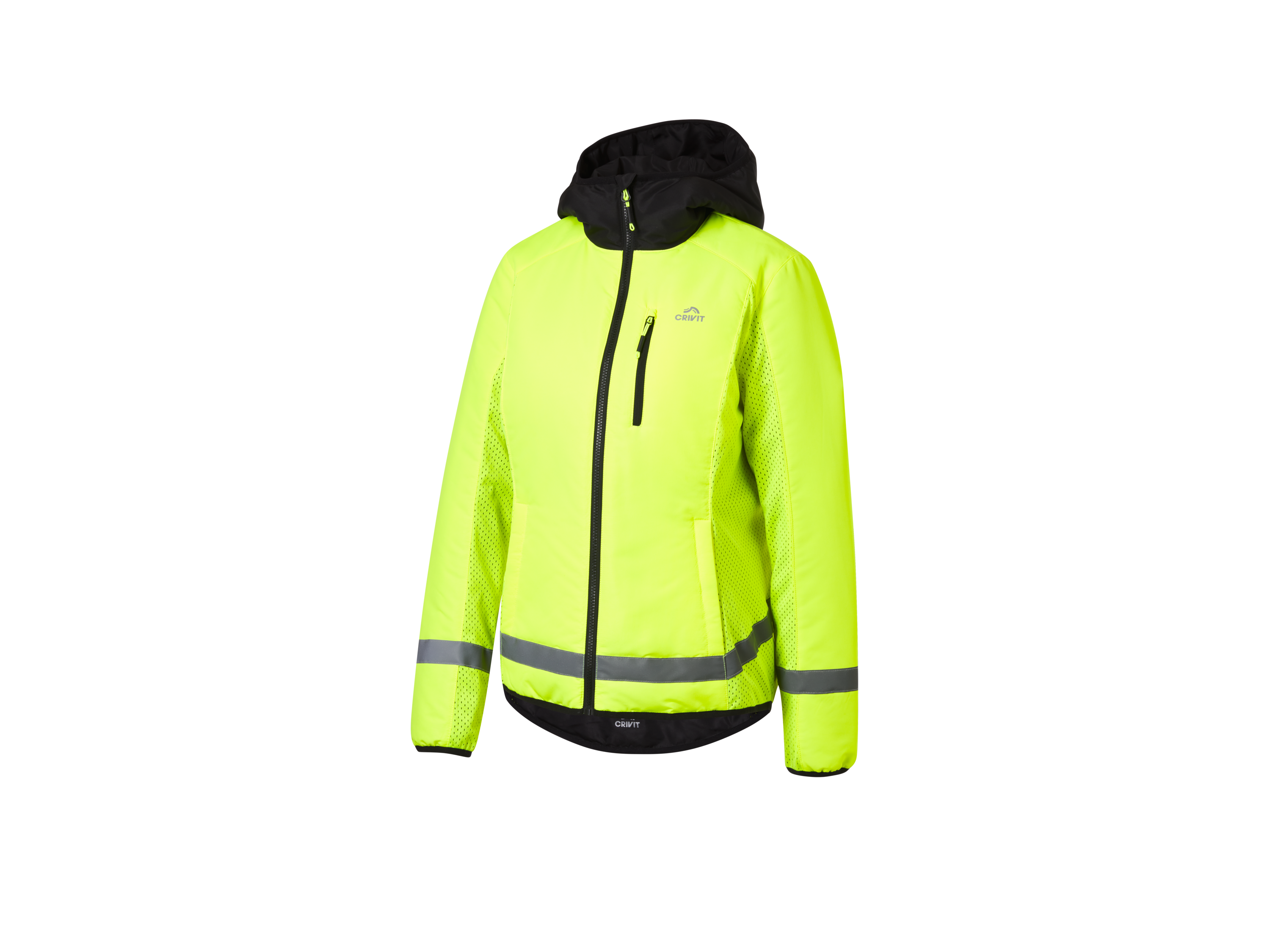 CRIVIT Damen Wendejacke, mit Reflektoren (XS(32/34)) - Farbe: gelb